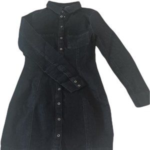Dark blue, long sleeve Jean dress